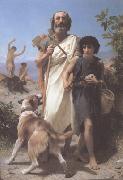 Adolphe William Bouguereau Homer and His Guide (mk26) oil painting artist